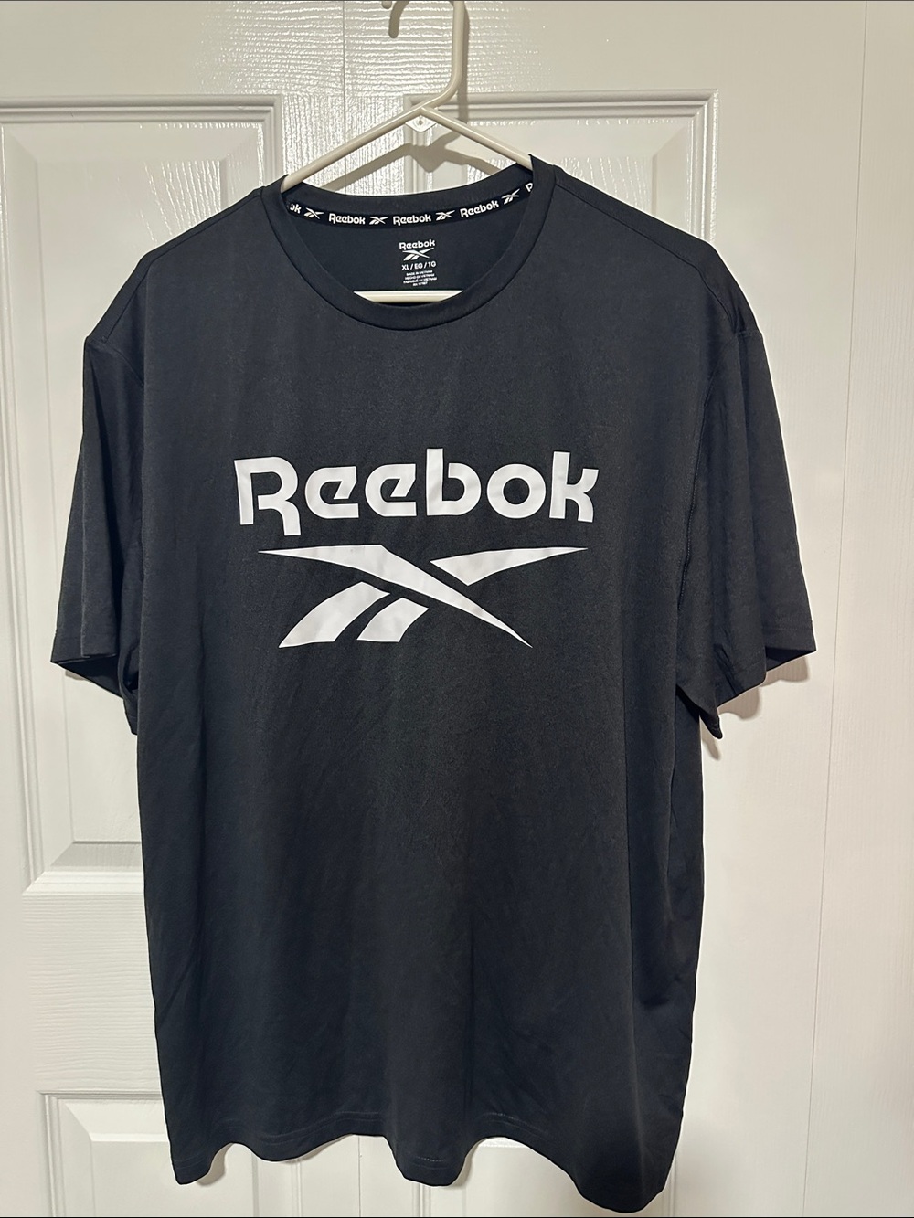 Reebok Black T-Shirt with White Logo